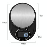 Home Kitchen Electronic Scale High Precision Stainless Steel Jewelry Scale, Style:No Edging, Specification:5kg/0.1g