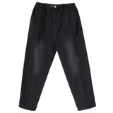Loose High Waist Radish Pants Slimming Harlan Jeans Women (Color:Black Size:XL)