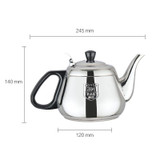 KAMJOVE Electromagnetic Tea Stove Boiling Kettle Flat Bottom Kettle 304 Stainless Steel (Accessory Non-Complete Set), Style:Accessories M160 Pot (1.0L)