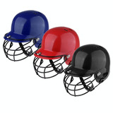 Head and Face Protection Baseball Helmet for Adults(Red)