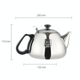 KAMJOVE Electromagnetic Tea Stove Boiling Kettle Flat Bottom Kettle 304 Stainless Steel (Accessory Non-Complete Set), Style:Accessories 07A Pot (0.7L)