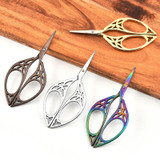 Stainless Steel Leaf Shape Scissors Handmade Tea Bag Scissors(Silver)