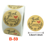 3 PCS  Rolls Thank You Stickers Baking Gift Sealing Sticker Wedding Holiday Label, Size: 3.8cm / 1.5inch