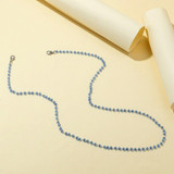 3 PCS Glossy Crystal Beads Handmade Mask Anti-Lost Hanging Lanyard Chain Glasses Chain(Sapphire Blue)