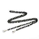 5 PCS Mask Lanyard Handmade Crystal Bead Chain Anti-Drop Hanging Glasses Chain, Color:Black