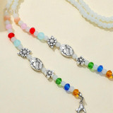 3 PCS Retro Color Beads Mixed Mask Anti-Lost Lanyard Hanging Glasses Chain