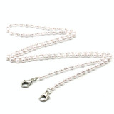 5 PCS Mask Lanyard Handmade Crystal Bead Chain Anti-Drop Hanging Glasses Chain, Color:White