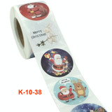 2 PCS Christmas Sticker Santa Claus Holiday Decoration Sticker Label, Size: 3.8cm / 1.5inch(K-10-38)