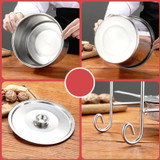 Stainless Steel Pot Rack Single Alcohol Dry Pot Skewers Shabu-Shabu, Style:Without Cover