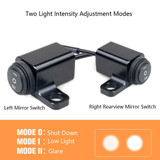 2 PCS / Set Motorcycle LED Lights Rearview Mirror Left And Right Switches Waterproof Boat-Shaped Switches