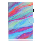 For Samsung Galaxy Tab S8 / Galaxy Tab S7 11.0 T870 Colored Drawing Pattern Horizontal Flip PU Leather Case with Holder & Card Slots & Anti-skid Strip & Sleep / Wake-up Function(Colorful Marble)