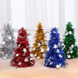 Mini Desktop Christmas Tree Hotel Shopping Mall Christmas Decoration, Size: With Five-pointed Star(Blue)