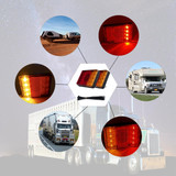 2 PCS Trailer / Truck F-type Square Shape 8LEDs Tail Light Set