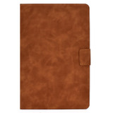 For Samsung Galaxy Tab S8 / Galaxy Tab S7 11.0 T870 Cowhide Texture Horizontal Flip Leather Case with Holder & Card Slots & Sleep / Wake-up(Brown)