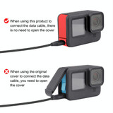 PULUZ Metal Battery Side Interface Cover for GoPro HERO12 Black /11 Black /10 Black /9 Black(Red)