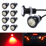 10 PCS 18mm 1.5W DC9-80V Motorcycle Eagle Eye Light Single Lens(Red Light)