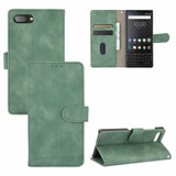 For BlackBerry KEY2 Solid Color Skin Feel Magnetic Buckle Horizontal Flip Calf Texture PU Leather Case with Holder & Card Slots & Wallet(Green)