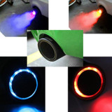 Car Modification Carbon Fiber Luminous Tail Throat LED Lights Modified Car Exhaust Pipe Spitfire Tail Throat, Style:Side(Blue)