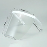 Anti-Saliva Splash Anti-Spitting Sunscreen Sunglasses Integrated Anti-Splash Shield(White Frame Transparent Lens)