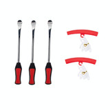 5 in 1 Car / Motorcycle Tire Repair Tool Spoon Tire Spoons Lever Tire Changing Tools with Red Tyre Protector