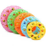 10 PCS Cartoon Pattern Double Airbag Thickened Inflatable Swimming Ring Crystal Swimming Ring, Size:80 cm(Pink)