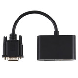 2 in 1 VGA to HDMI + VGA 15 Pin HDTV Adapter Converter with Audio