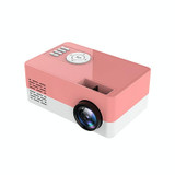 S261/J16 Home Mini HD 1080P Portable LED Projector, Support TF Card / AV / U Disk, Plug Specification:AU Plug(Pink White)