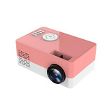 S261/J16 Home Mini HD 1080P Portable LED Projector, Support TF Card / AV / U Disk, Plug Specification:EU Plug(Pink White)