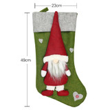 Christmas Decorations Faceless Doll Socks Gift Bag Christmas Tree Pendant(Green)