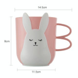 5 PCS Creative Cute Mouthwash Cup Household Brushing Cup Plastic Children Cup with Handle(Nordic Powder)