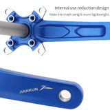 JIANKUN IXF Mountain Bike Hollow Crank Modified, Style:Left and Right Crank(Electroplating Colorful)