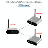 Measy AV230-2 2.4GHz Set-top Box Wireless Audio / Video Transmitter + 2 Receiver, Transmission Distance: 300m, AU Plug, with IR Extension Function