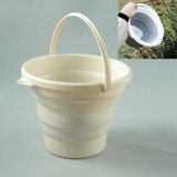 SFSS-01 Portable Silicone Folding Bucket, Capacity:10L(Creamy White)