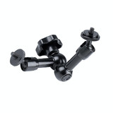 7 inch Adjustable Friction Articulating Magic Arm + Large Claws Clips with Phone Clamp (Black)