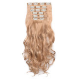 2 PCS 50cm 16 Card Long Curly Hair Wig Seamless Hair Extension Piece(17.27M613#)