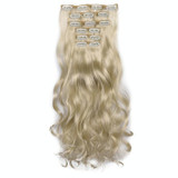 2 PCS 50cm 16 Card Long Curly Hair Wig Seamless Hair Extension Piece(19.88#)