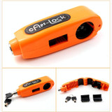 Motorcycle Electric Car Aluminum AlloyThrottle Anti-theft Brake Lock(Orange)