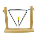 Children Percussion Instruments Teaching Kids 6 inch Triangle Iron with Frame