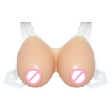 Cross-dressing Prosthetic Breast Conjoined Silicone Fake Breasts for Men Disguised as Women Breasts Fake Breasts, Size:500g, Style:Transparent Shoulder Strap Paste(Complexion)