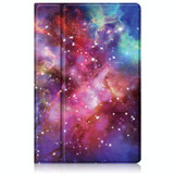 For Samsung Galaxy Tab A7 10.4 2020 Painted 360 Degrees Rotation Tablet Leather Case with Holder(Milky Way)