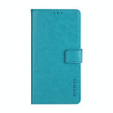 For HTC Desire 20 Pro idewei Crazy Horse Texture Horizontal Flip Leather Case with Holder & Card Slots & Wallet(Sky Blue)