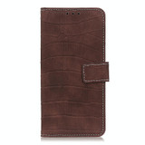 For Alcatel 1SE 2020 Crocodile Texture Horizontal Flip Leather Case with Holder & Card Slots & Wallet(Brown)