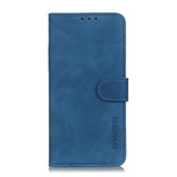 For Alcatel 1SE 2020 KHAZNEH Retro Texture PU + TPU Horizontal Flip Leather Case with Holder & Card Slots & Wallet(Blue)