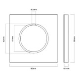 86mm Gray Aluminum Wire Drawing LED Switch Panel, Style:One Billing Control