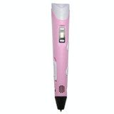 Hand-held 3D Printing Pen, US Plug(Pink)