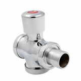 Stool Flush Valve Urinal Delay Valve Hand Press Flush Valve, Style:25 mm Alloy Medium