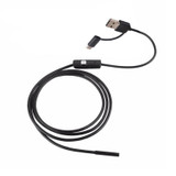 AN100 3 in 1 IP67 Waterproof USB-C / Type-C + Micro USB + USB HD Endoscope Snake Tube Inspection Camera for Parts of OTG Function Android Mobile Phone, with 6 LEDs, Lens Diameter:8mm(Length: 1m)