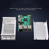 Aluminum Alloy Shell Grid Cooling Box For Raspberry Pi 3 Model B Pi 2/B + Silver