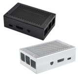 Aluminum Alloy Shell Grid Cooling Box For Raspberry Pi 3 Model B Pi 2/B + Black