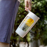 Milkshake Cup Stainless Steel Stirring Cup Portable Water Cup Portable Juicer Bottle Blender, Capacity:650ml(White)